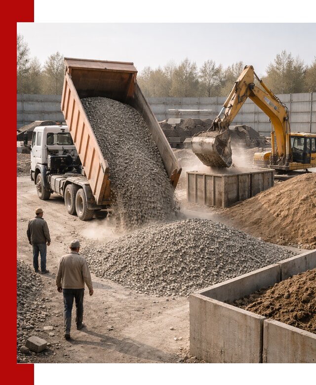 Доставка нерудных материалов с погрузкой и разгрузкой в Артёме