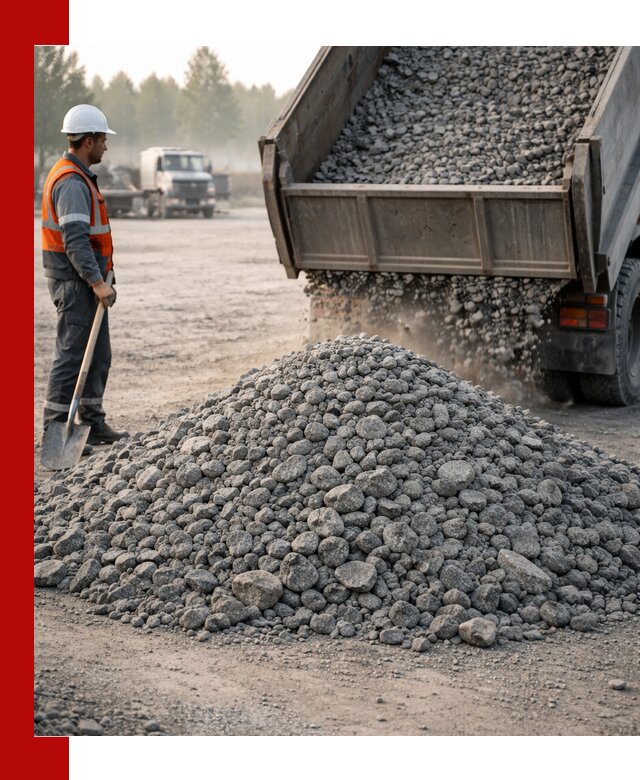 Гранитный щебень фракции 100–201 для строительства в Артёме