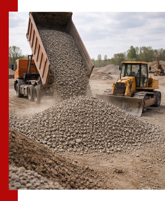 Доставка гравийного щебня фракции 40-70 в Артёме