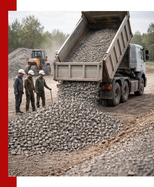 Доставка гравийного щебня фракции 70-120 в Артёме