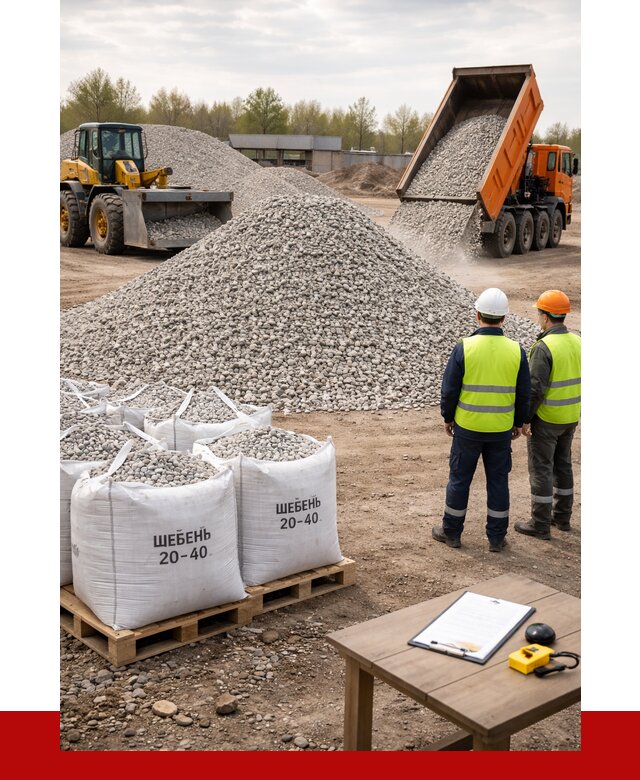 Известняковый щебень 20-40 в Артёме от 2177 р. ПРОНЕРУДАрт