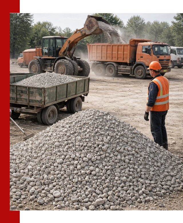 Доставка известнякового щебня фракция 20–40 в Артёме