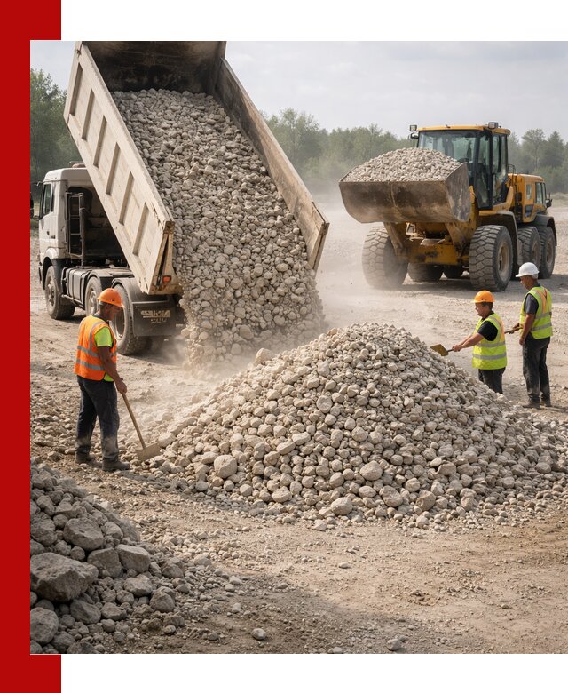 Доставка известнякового щебня фр. 40-70 в Артёме