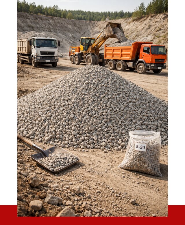 Доломитовый щебень фр. 5-20 в Артёме от 4354 р. | ПРОНЕРУДАрт