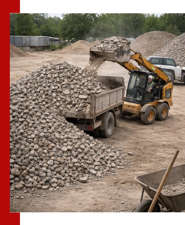 Доставка вторичного щебня в Артёме для строительных работ