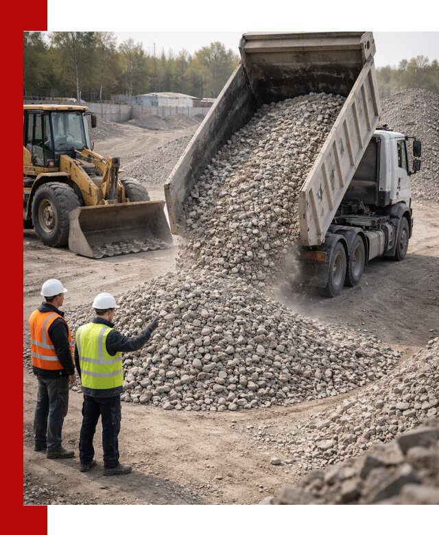 Вторичный щебень фракция 40–70 доставка в Артёме