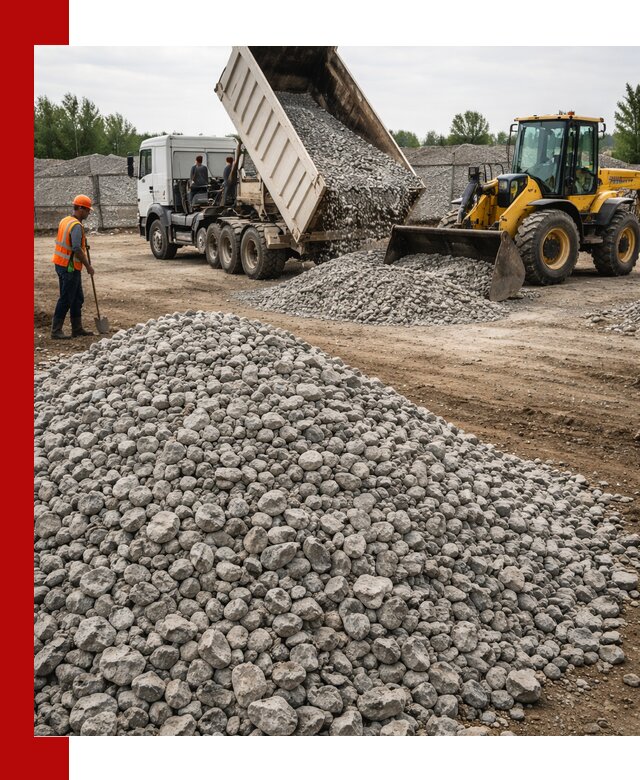 Доставка бетонного щебня фракции 40-70 в Артёме