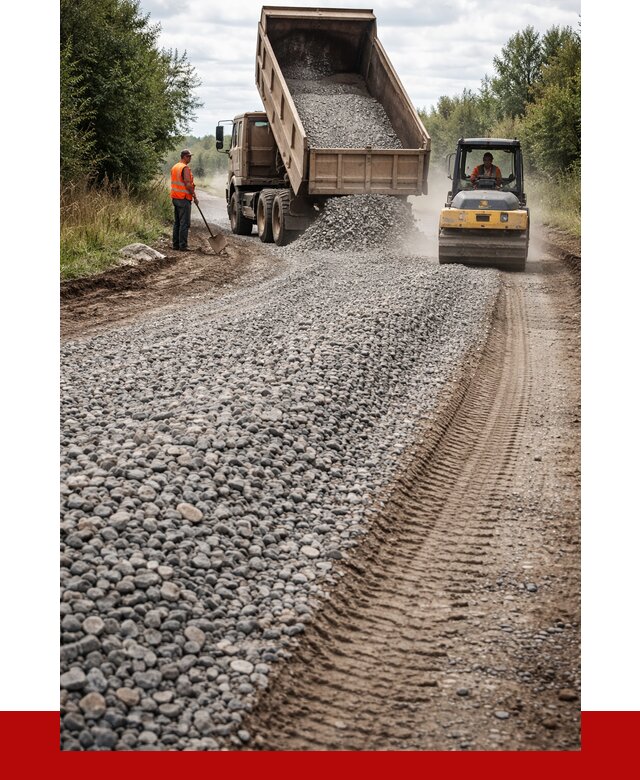 Щебень для отсыпки дороги в Артёме от 2799 р. ПРОНЕРУДАрт