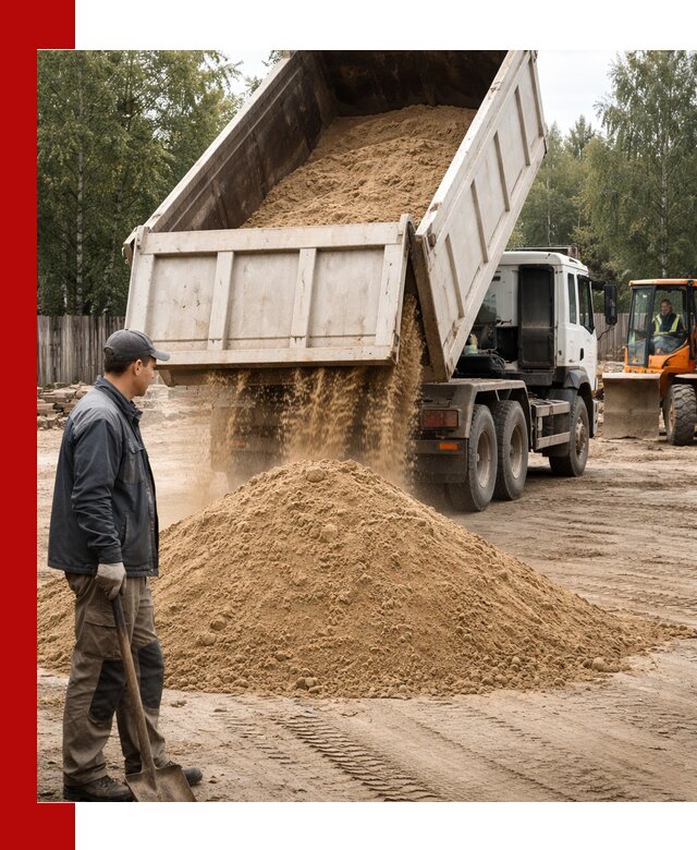 Доставка и продажа песка с разгрузкой в Артёме