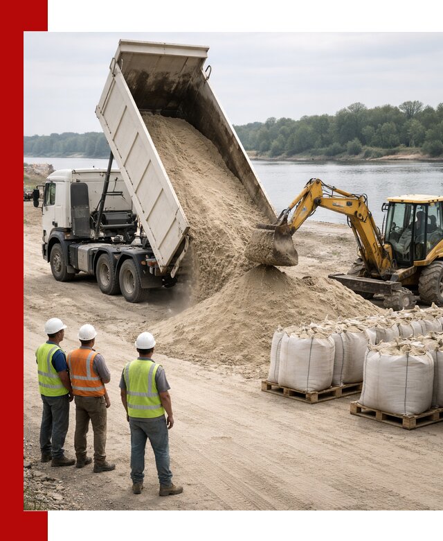 Доставка речного песка в Артёме самосвалами и погрузкой