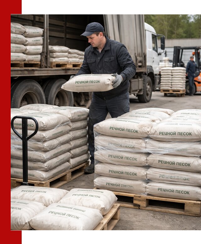 Речной песок в мешках с доставкой в Артёме