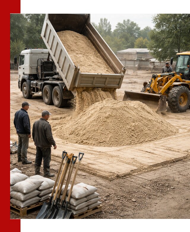 Доставка мытого песка в Артёме с самосвалами по выгодной цене