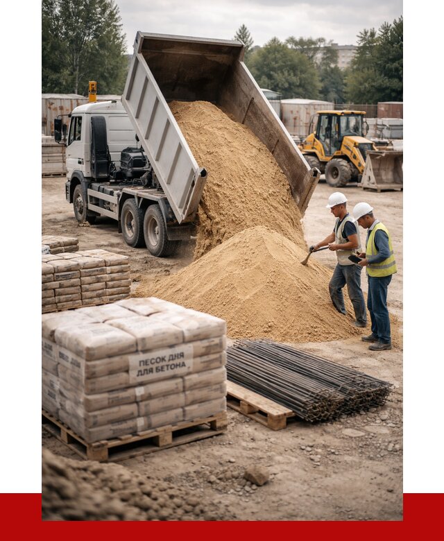 Песок для бетона в Артёме от 2592 р. с доставкой, ПРОНЕРУДАрт