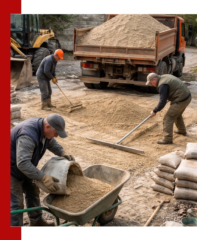 Поставка песка для стяжки в Артёме с быстрой доставкой