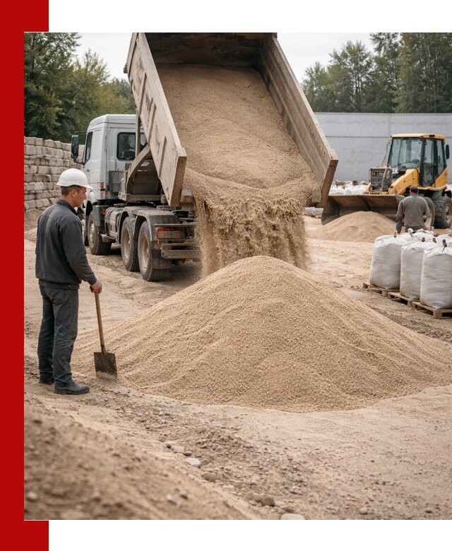 Кварцевый песок фракция 0–3 мм с доставкой в Артёме