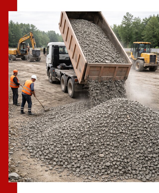 Доставка гравия фракции 40-70 в Артёме оптом и в розницу