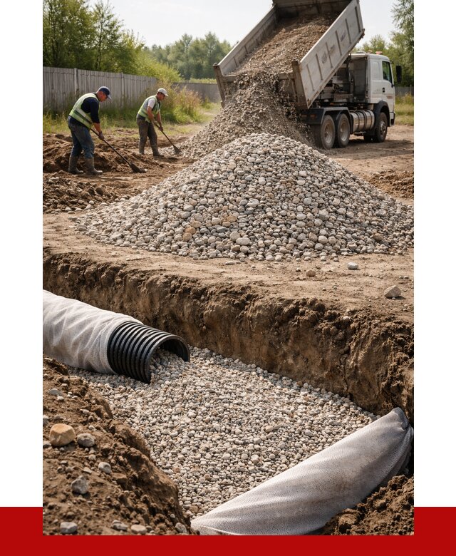 Гравий для дренажа в Артёме от 2281 р., доставка ПРОНЕРУДАрт