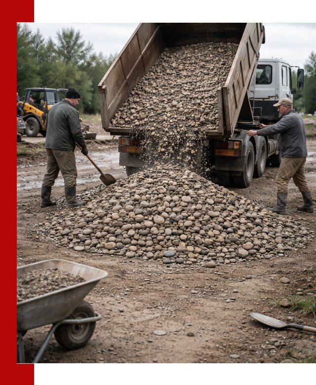 Доставка гальки речной оптом и в розницу в Артёме