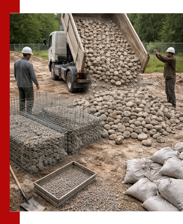 Камень для габионов фракция 70–151 в Артёме