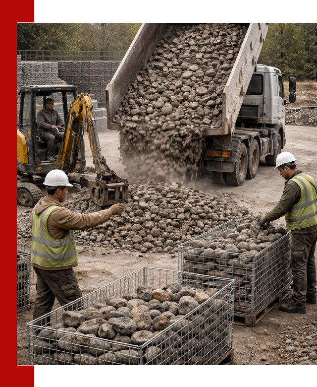 Камень для габионов фракция 100–201 в Артёме