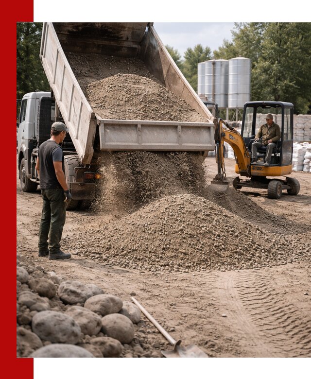 Доставка ПГС С3 в Артёме самосвалами и миксерами