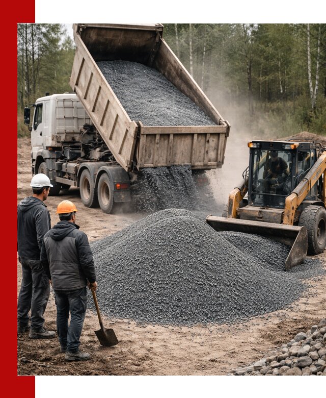 Гранитный отсев 0-5 с доставкой и разгрузкой в Артёме