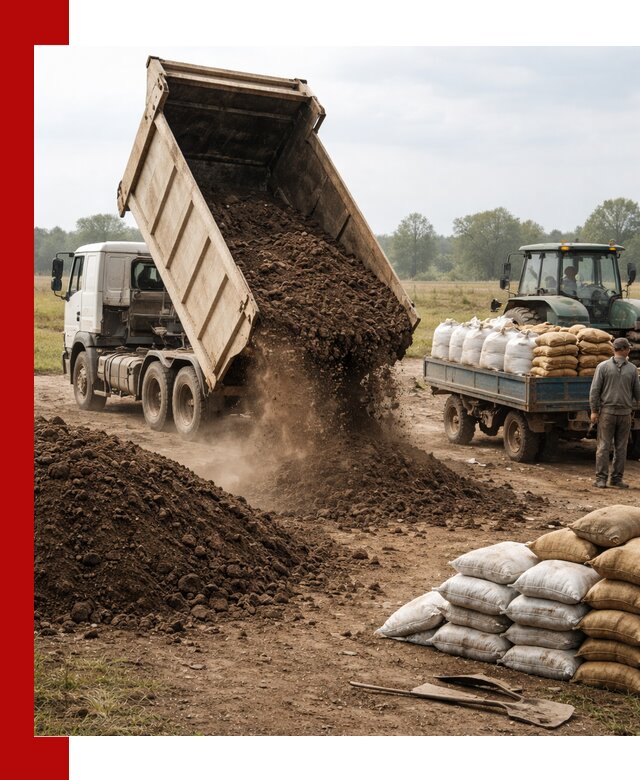Доставка грунта и удобрений оптом в Артёме для сельхоз и строительства