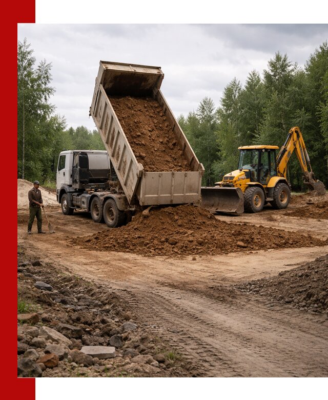 Доставка суглинка самосвалами в Артёме подсыпка и планировка