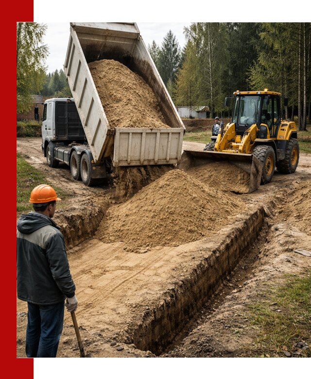 Доставка песчаного грунта в Артёме для строительных работ