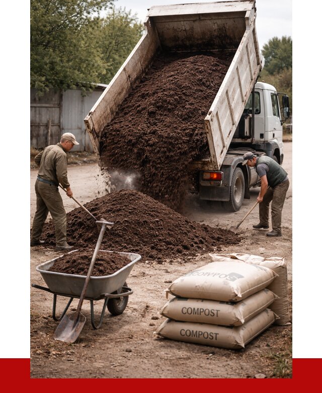 Купить компост в Артёме от 4354 р. за куб с доставкой | ПРОНЕРУДАрт