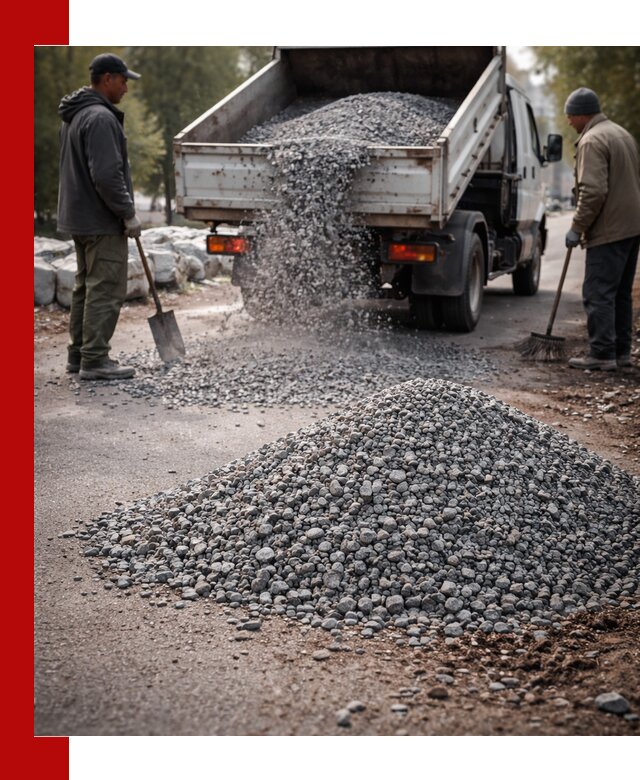 Гранитная крошка для посыпки дорог и тротуаров в Артёме