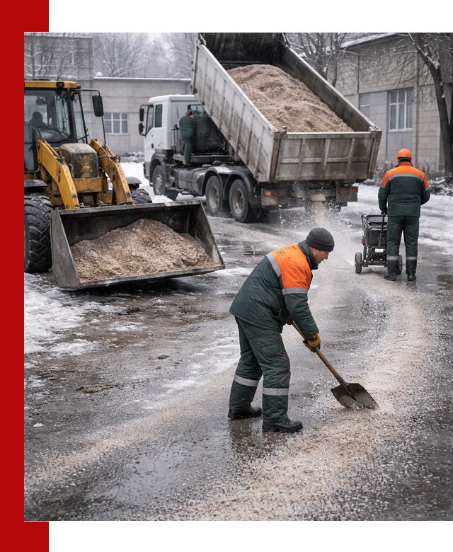 Реагент против гололеда с доставкой и нанесением в Артёме