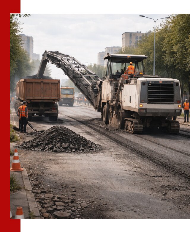 Фрезерованный асфальт в Артёме — удаление и вывоз старого покрытия