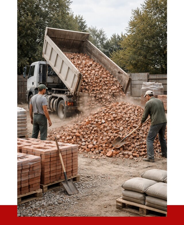 Бой кирпича в Артёме с доставкой от 4354 руб/куб | ПРОНЕРУДАрт