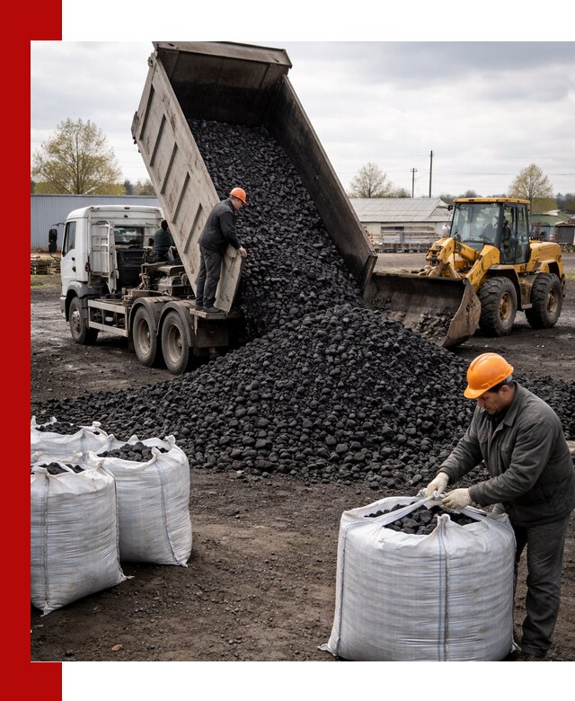 Доставка каменного угля в Артёме оптом и в розницу