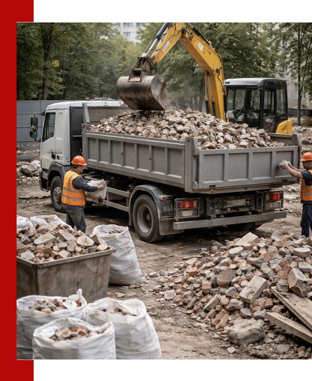 Вывоз строительного мусора в Артёме с самосвалами и контейнерами