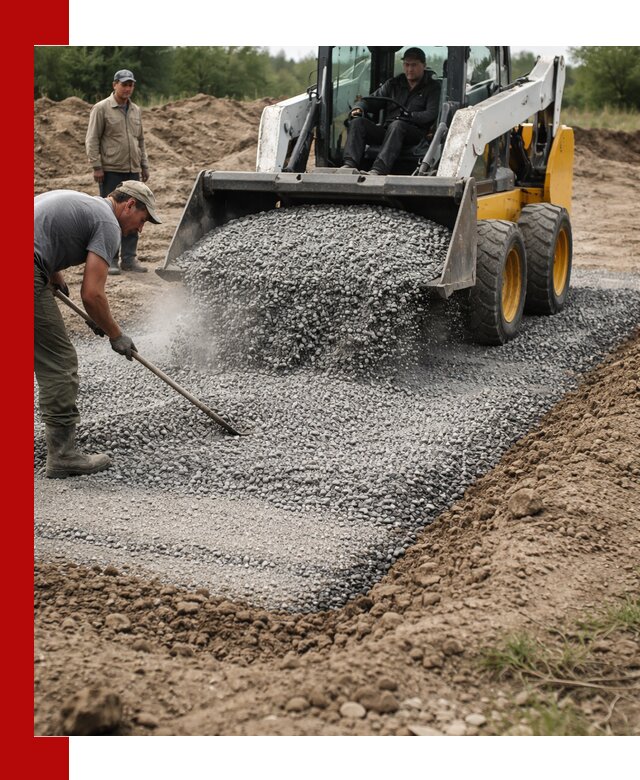 Устройство щебеночной подушки в Артёме для дорог и фундаментов